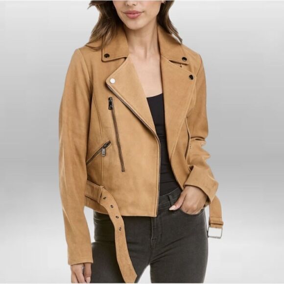 Bernardo Leather Moto Jacket XS Cognac - Picture 1 of 13